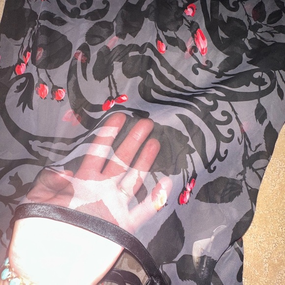 Victoria's Secret Purple and Red Maxi Sundress V-Neck Sleeveless - Picture 7 of 11